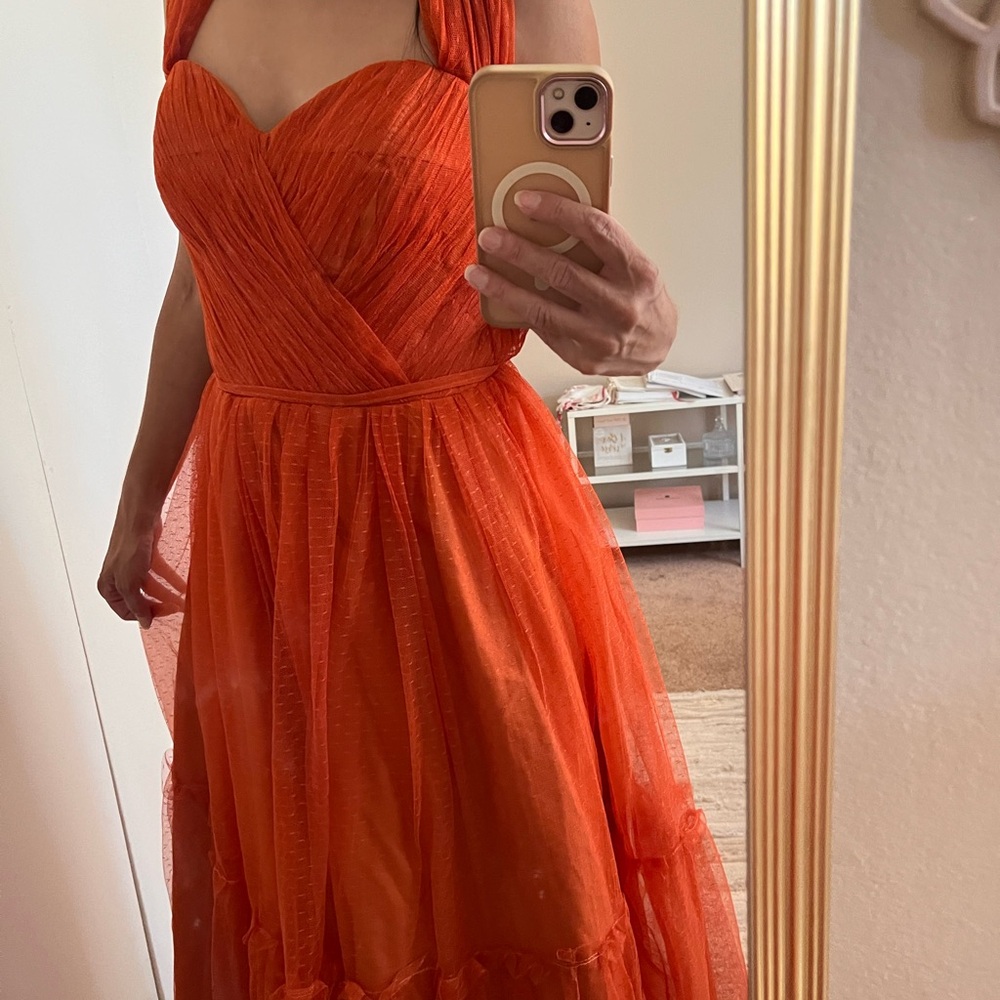 Stunning orange formal dress